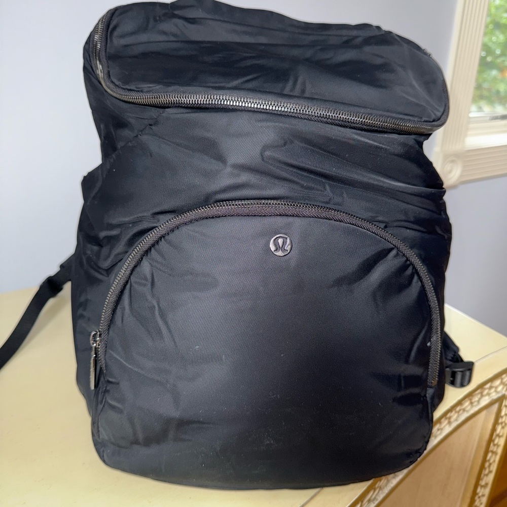 lululemon parent backpack diaper bag black nylon